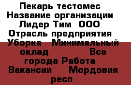 Пекарь-тестомес › Название организации ­ Лидер Тим, ООО › Отрасль предприятия ­ Уборка › Минимальный оклад ­ 30 000 - Все города Работа » Вакансии   . Мордовия респ.